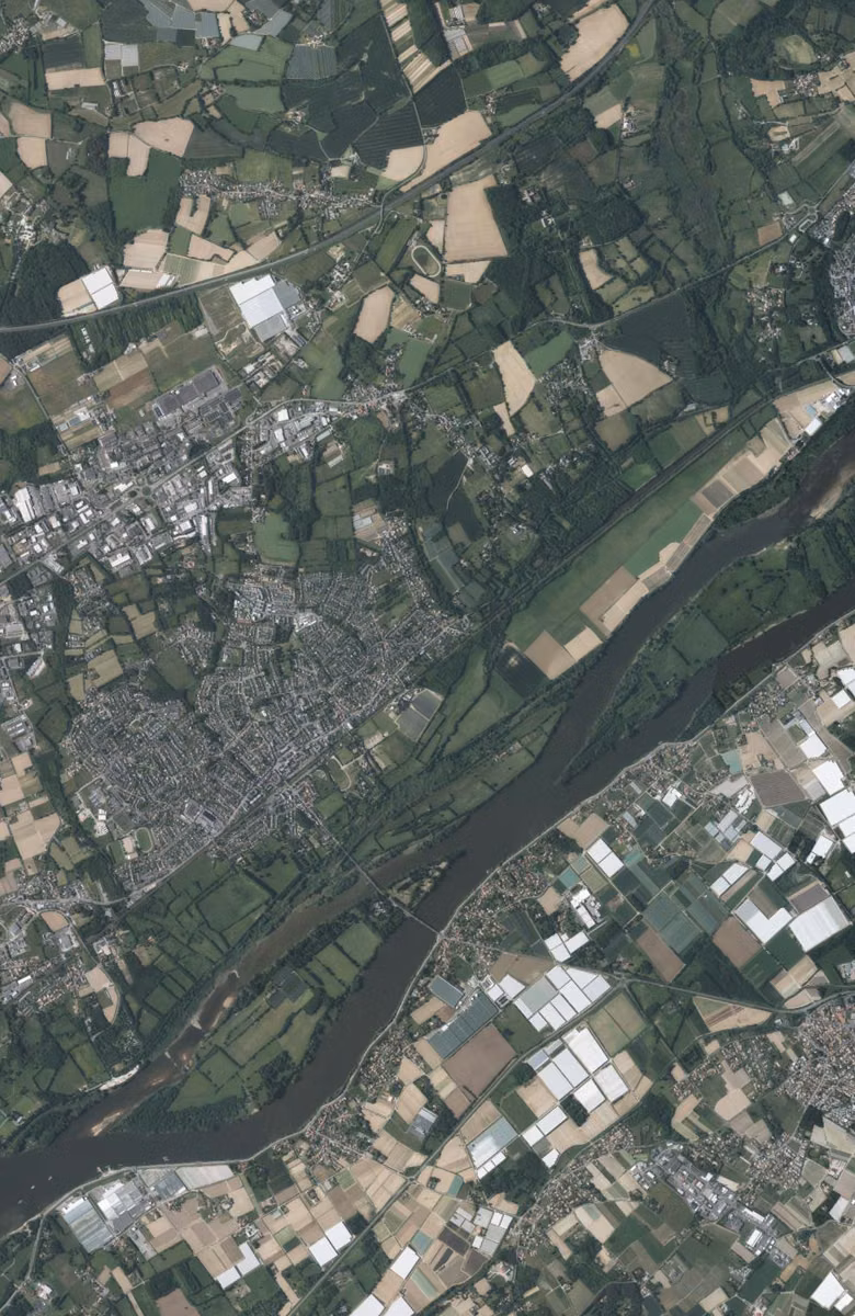 Thouaré-sur-Loire aujourd'hui, le territoire vu du ciel
