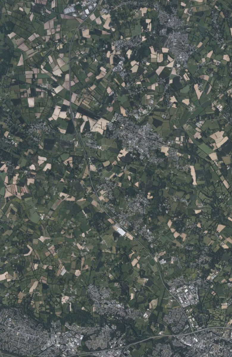 Treillières aujourd'hui, le territoire vu du ciel