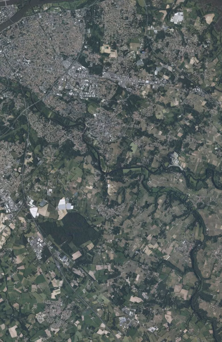 Vertou aujourd'hui, le territoire vu du ciel