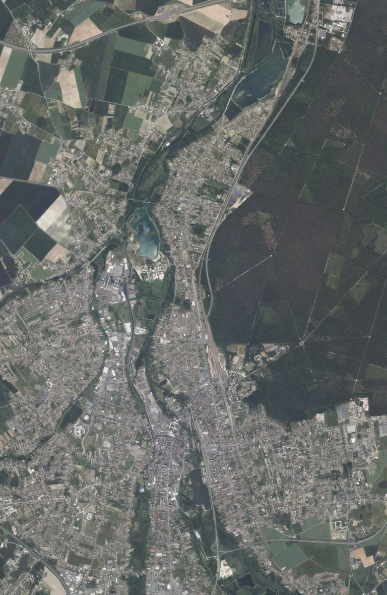 Châlette-sur-Loing aujourd'hui, le territoire vu du ciel