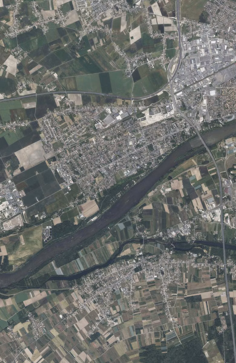 La Chapelle-Saint-Mesmin aujourd'hui, le territoire vu du ciel