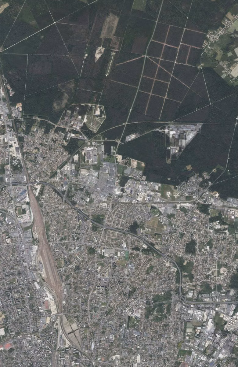 Fleury-les-Aubrais aujourd'hui, le territoire vu du ciel