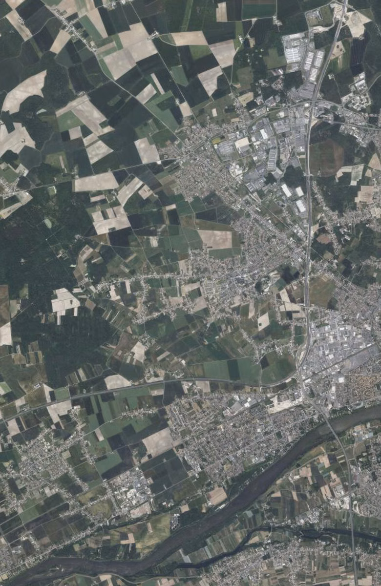 Ingré aujourd'hui, le territoire vu du ciel