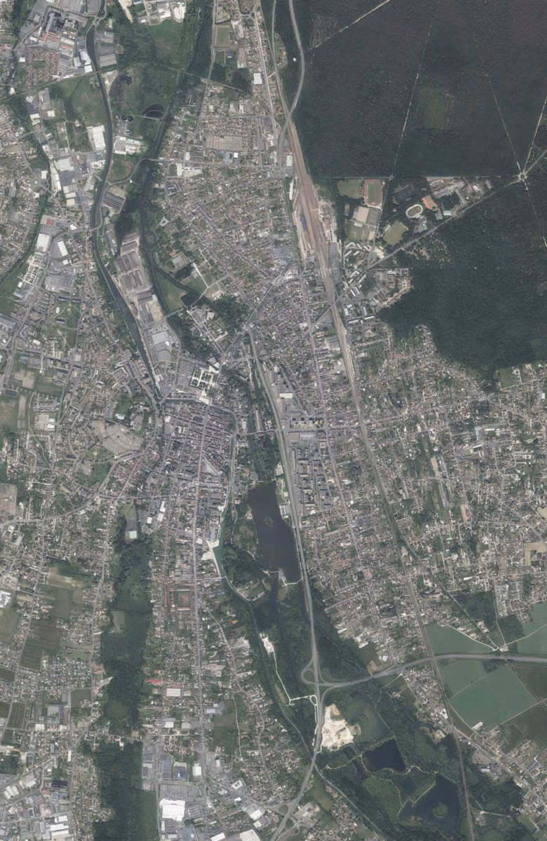 Montargis aujourd'hui, le territoire vu du ciel