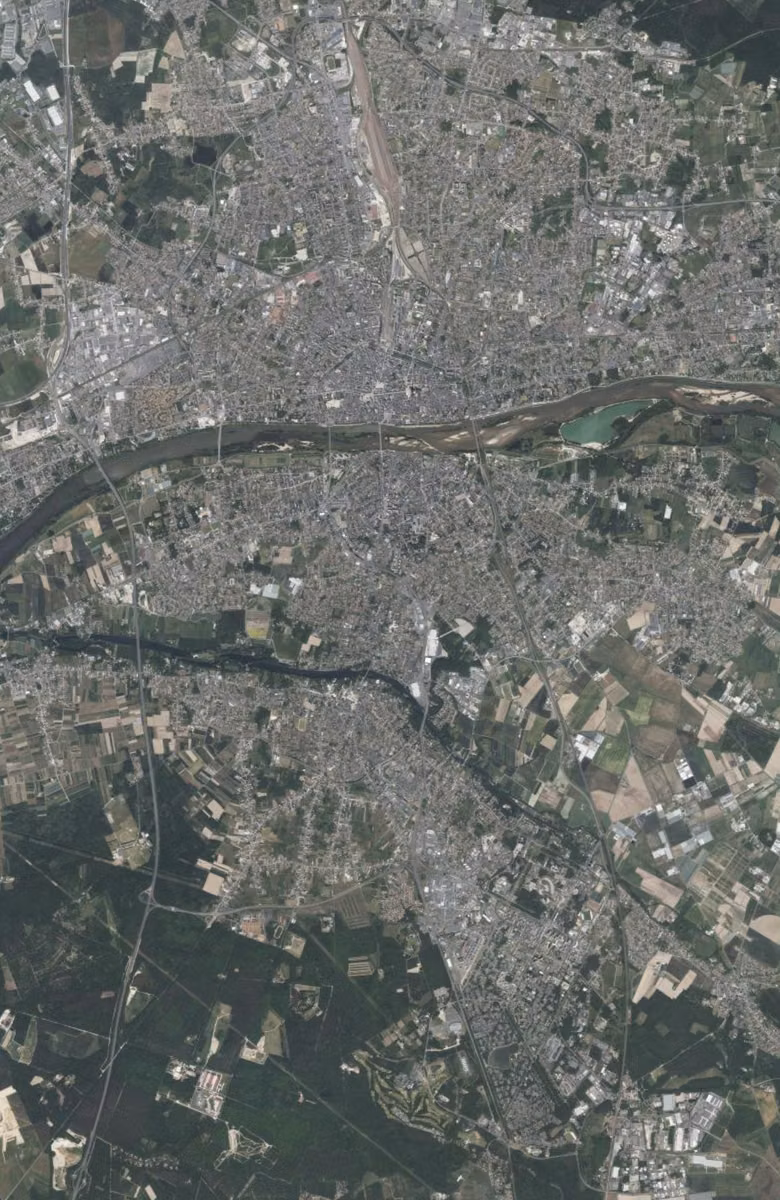 Orléans aujourd'hui, le territoire vu du ciel