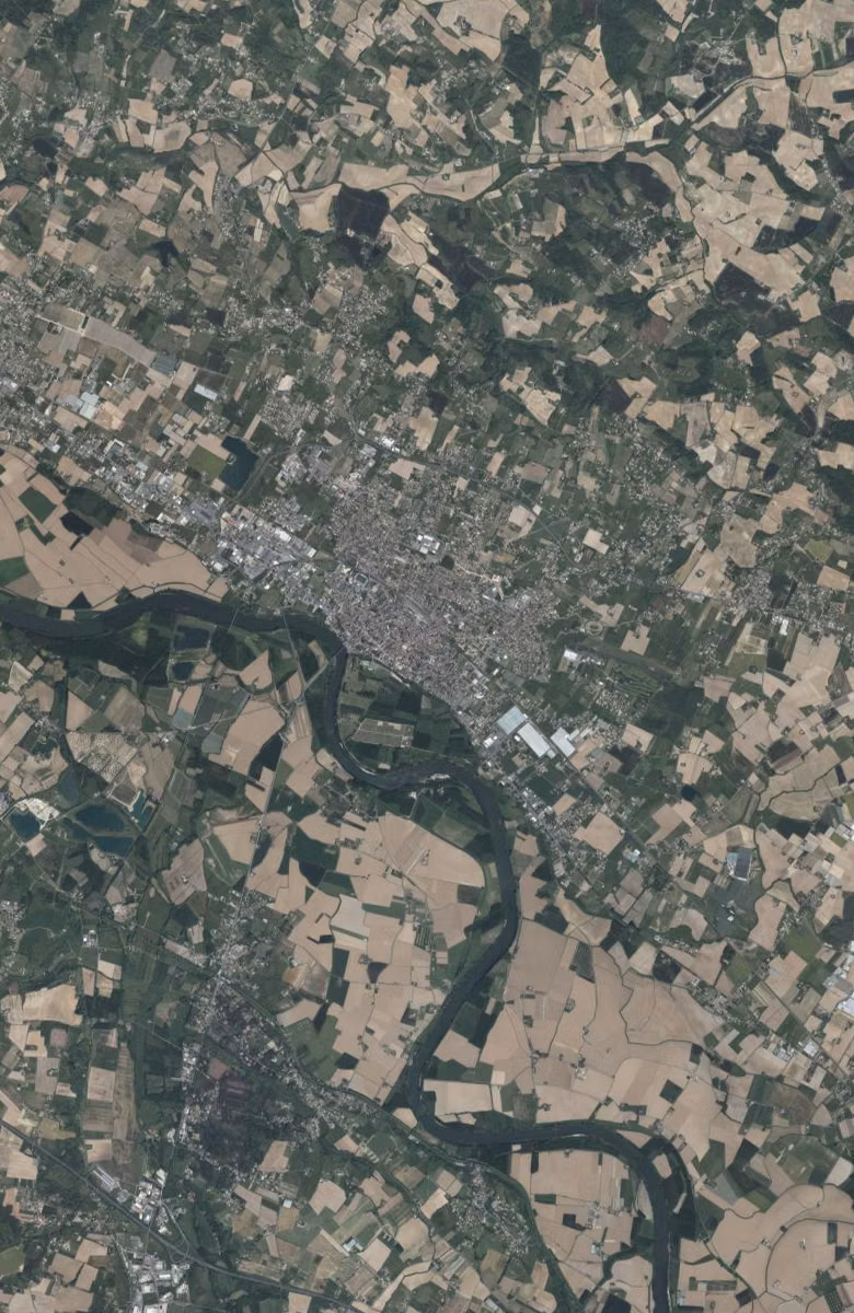 Marmande aujourd'hui, le territoire vu du ciel