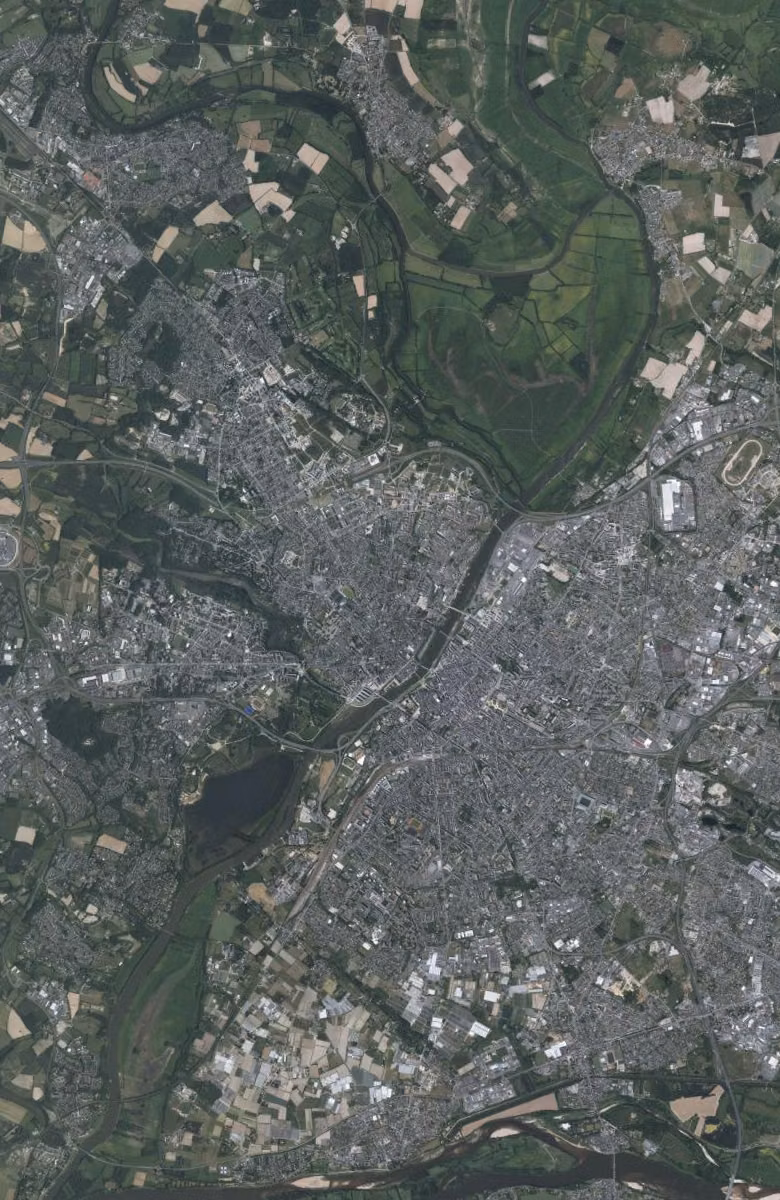 Angers aujourd'hui, le territoire vu du ciel