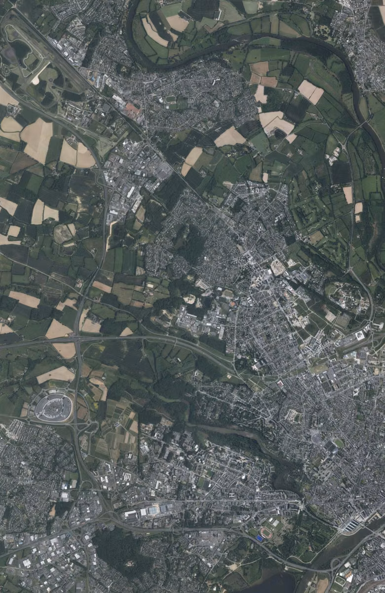 Avrillé aujourd'hui, le territoire vu du ciel