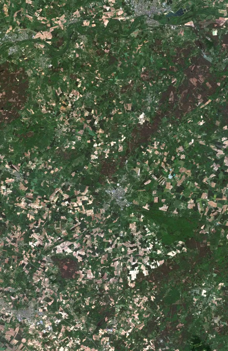 Baugé-en-Anjou aujourd'hui, le territoire vu du ciel