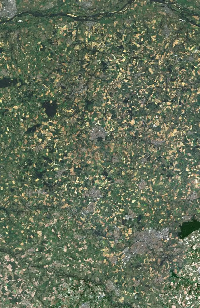 Beaupréau-en-Mauges aujourd'hui, le territoire vu du ciel
