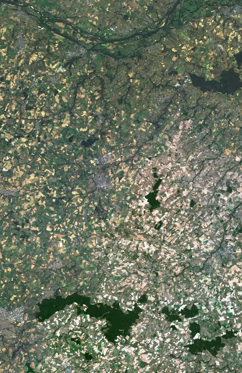 Chemillé-en-Anjou aujourd'hui, le territoire vu du ciel