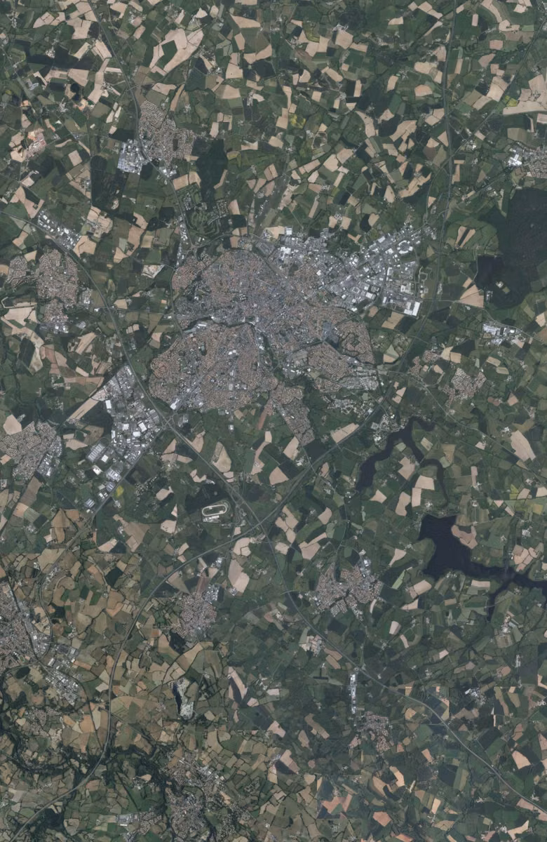 Cholet aujourd'hui, le territoire vu du ciel