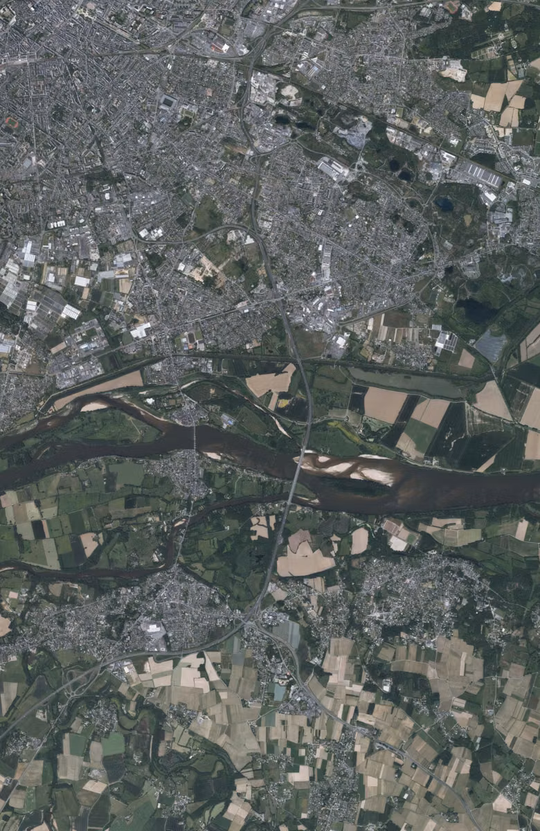 Les Ponts-de-Cé aujourd'hui, le territoire vu du ciel