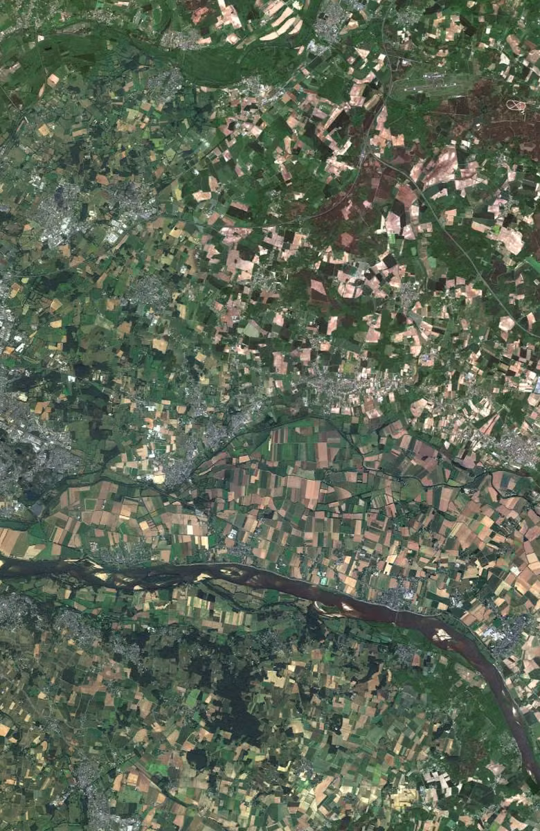 Loire-Authion aujourd'hui, le territoire vu du ciel