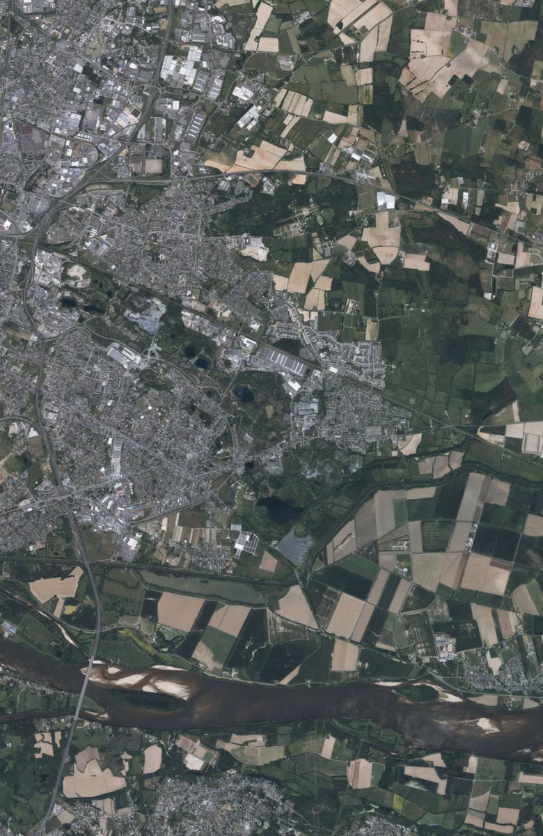 Trélazé aujourd'hui, le territoire vu du ciel