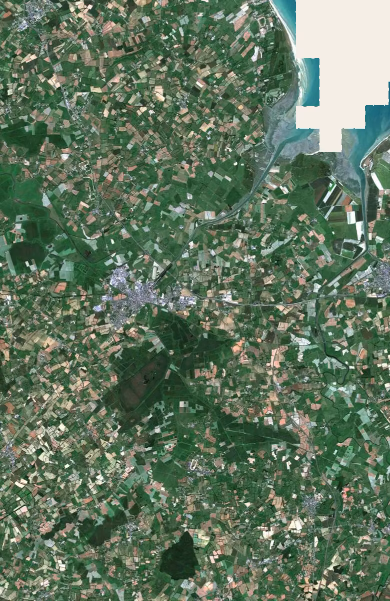 Carentan-les-Marais aujourd'hui, le territoire vu du ciel