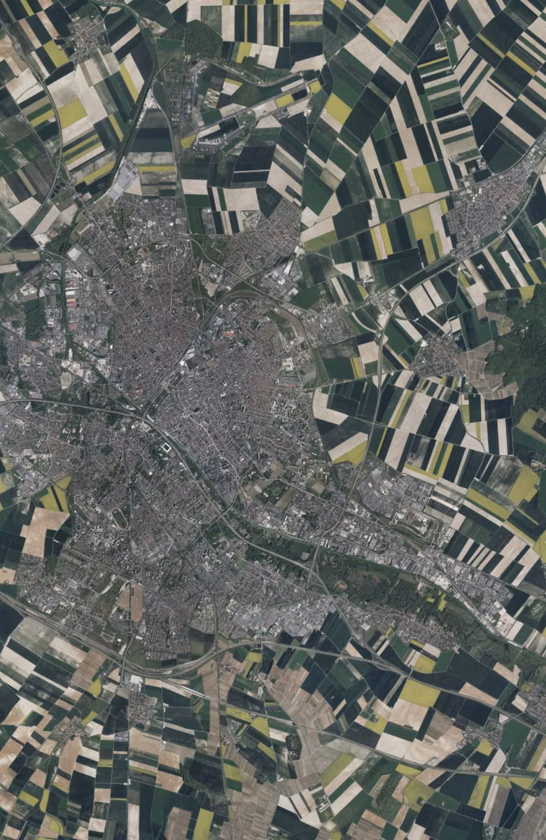 Reims aujourd'hui, le territoire vu du ciel