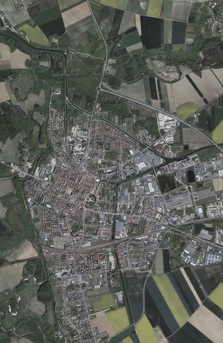 Vitry-le-François aujourd'hui, le territoire vu du ciel