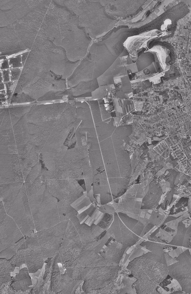Laxou en 1958, le territoire vu du ciel, au même cadrage