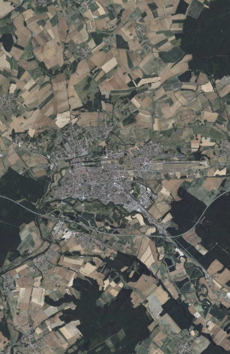 Lunéville aujourd'hui, le territoire vu du ciel