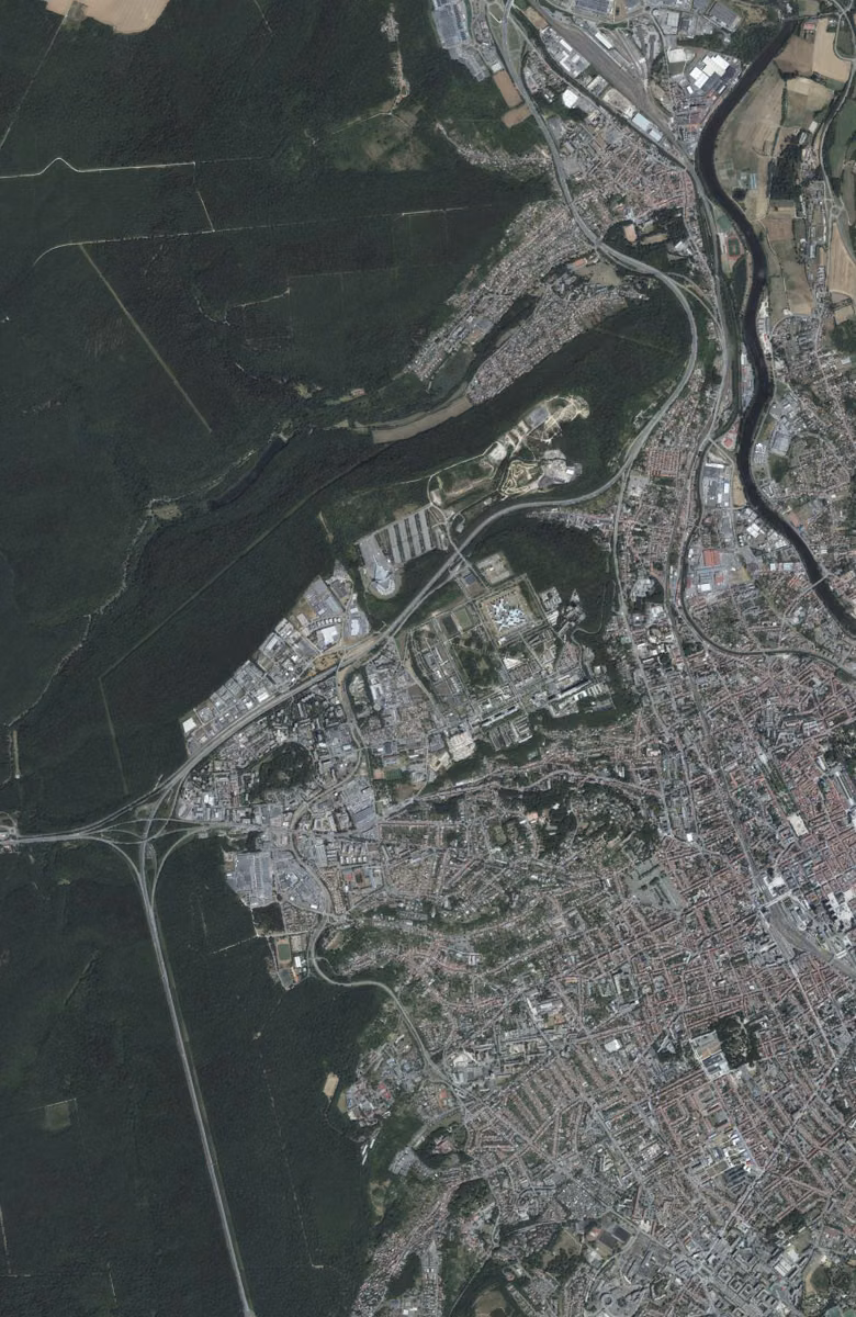 Maxéville aujourd'hui, le territoire vu du ciel