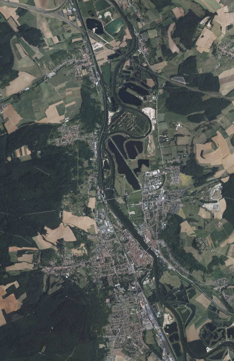Pont-à-Mousson aujourd'hui, le territoire vu du ciel