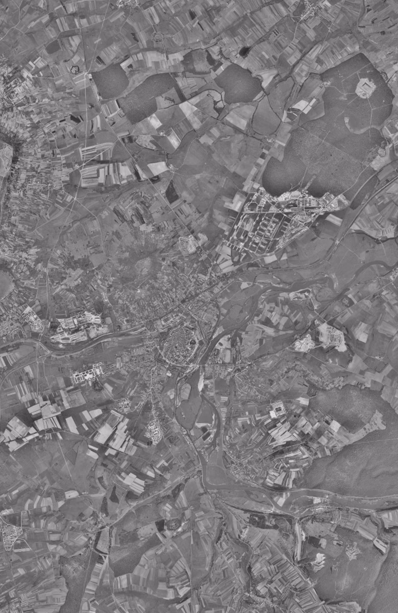 Toul en 1958, le territoire vu du ciel, au même cadrage