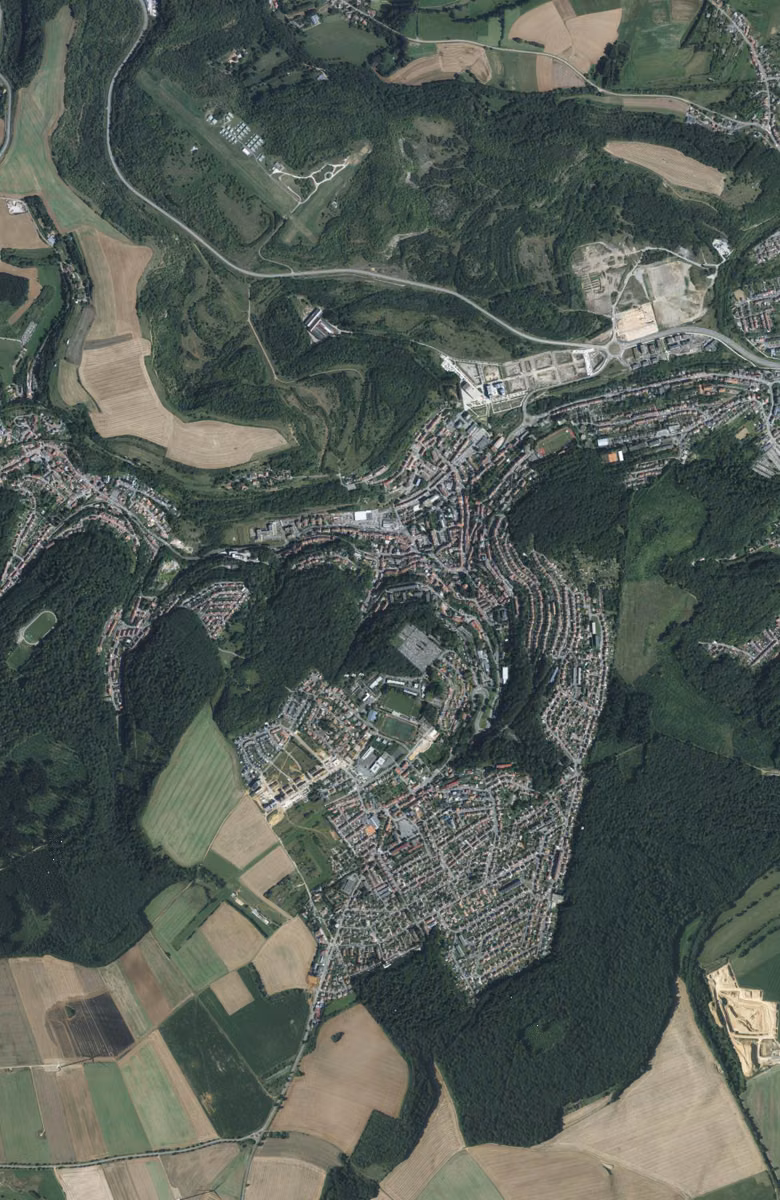 Villerupt aujourd'hui, le territoire vu du ciel