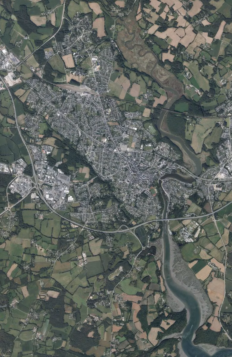 Auray aujourd'hui, le territoire vu du ciel