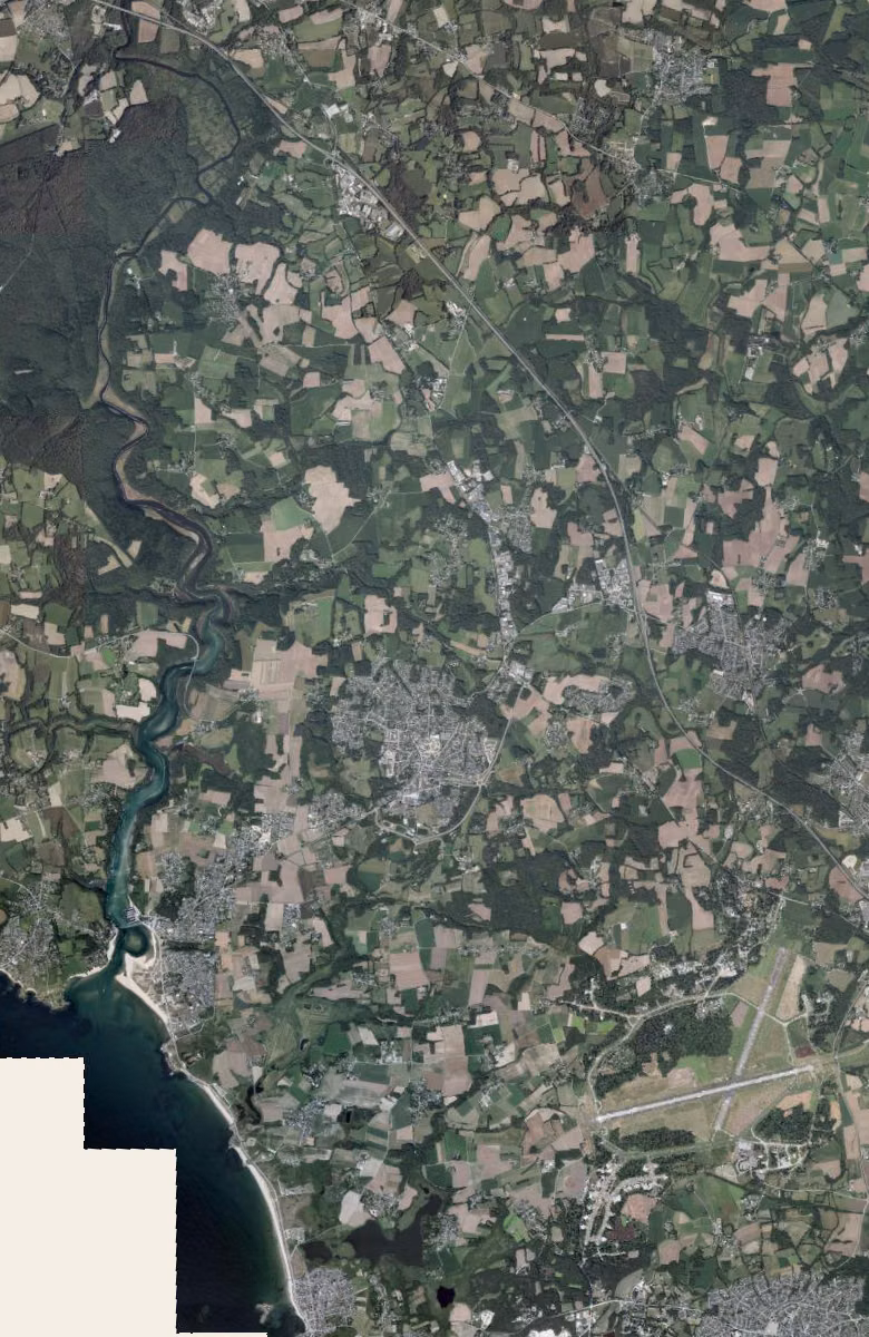 Guidel aujourd'hui, le territoire vu du ciel
