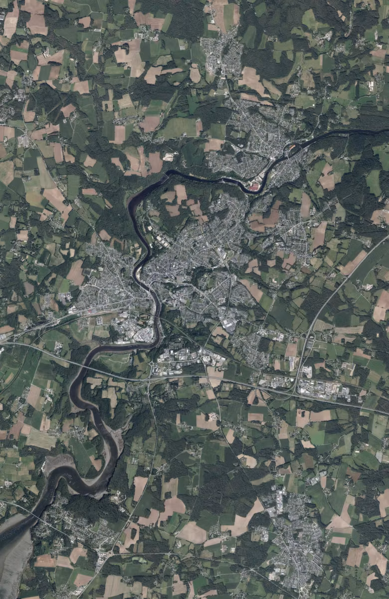 Hennebont aujourd'hui, le territoire vu du ciel