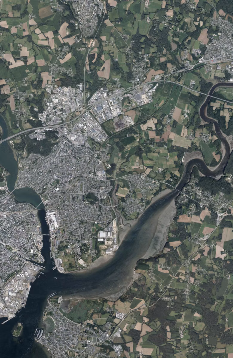 Lanester aujourd'hui, le territoire vu du ciel