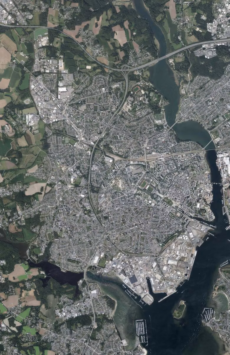 Lorient aujourd'hui, le territoire vu du ciel