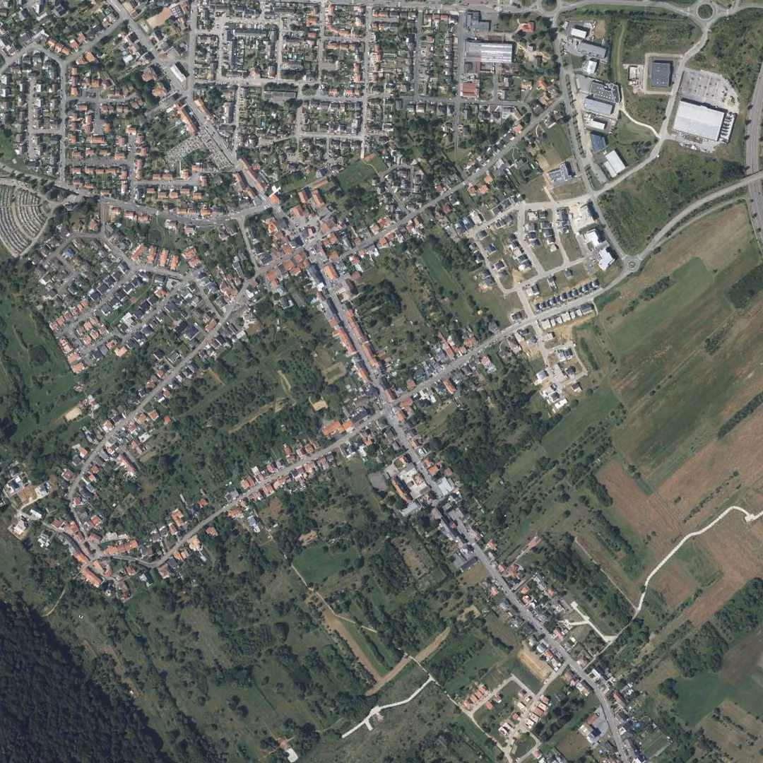 Fameck aujourd'hui, le centre vu du ciel