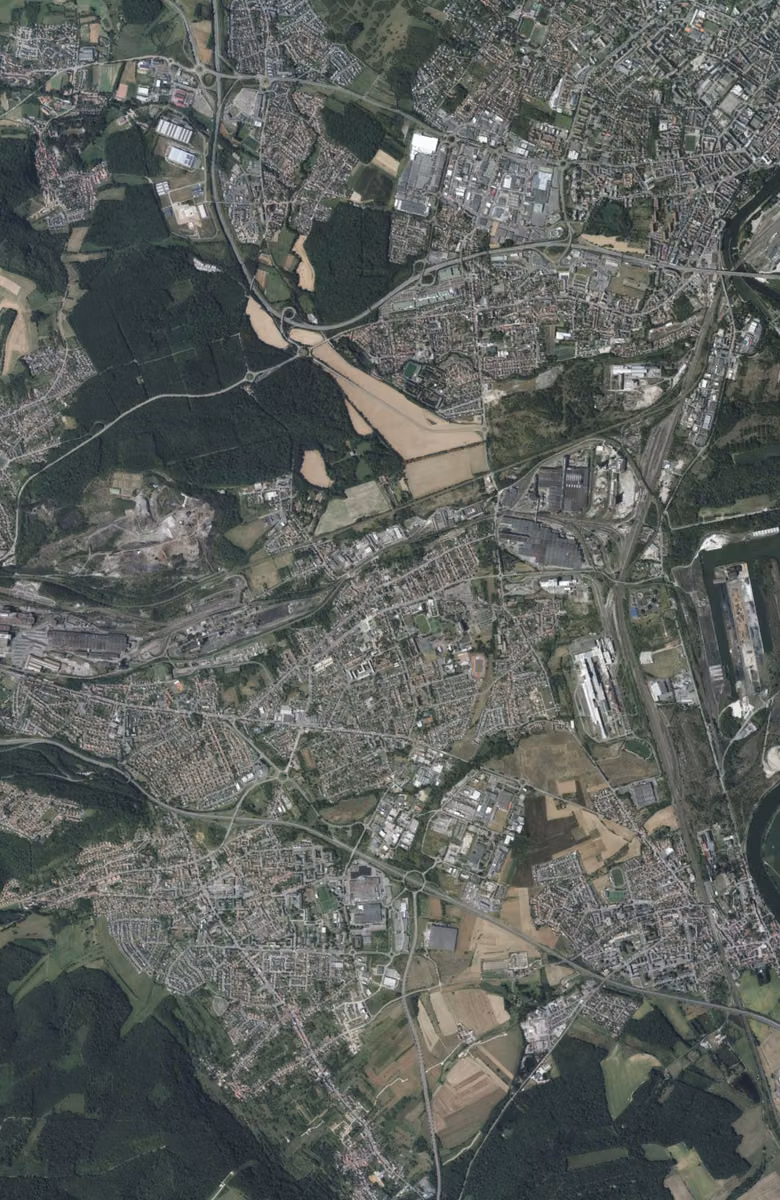 Florange aujourd'hui, le territoire vu du ciel
