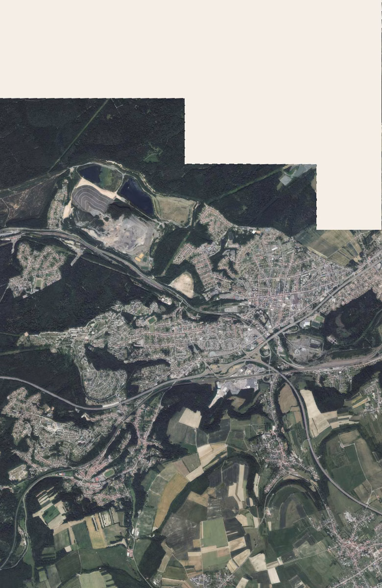 Freyming-Merlebach aujourd'hui, le territoire vu du ciel