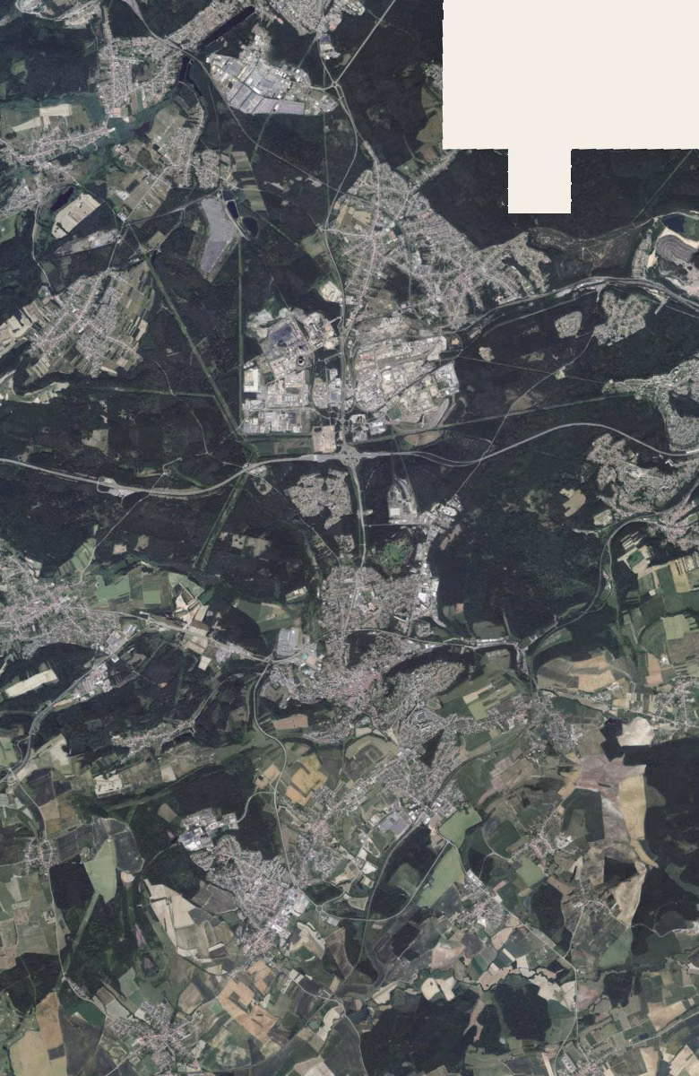 Saint-Avold aujourd'hui, le territoire vu du ciel