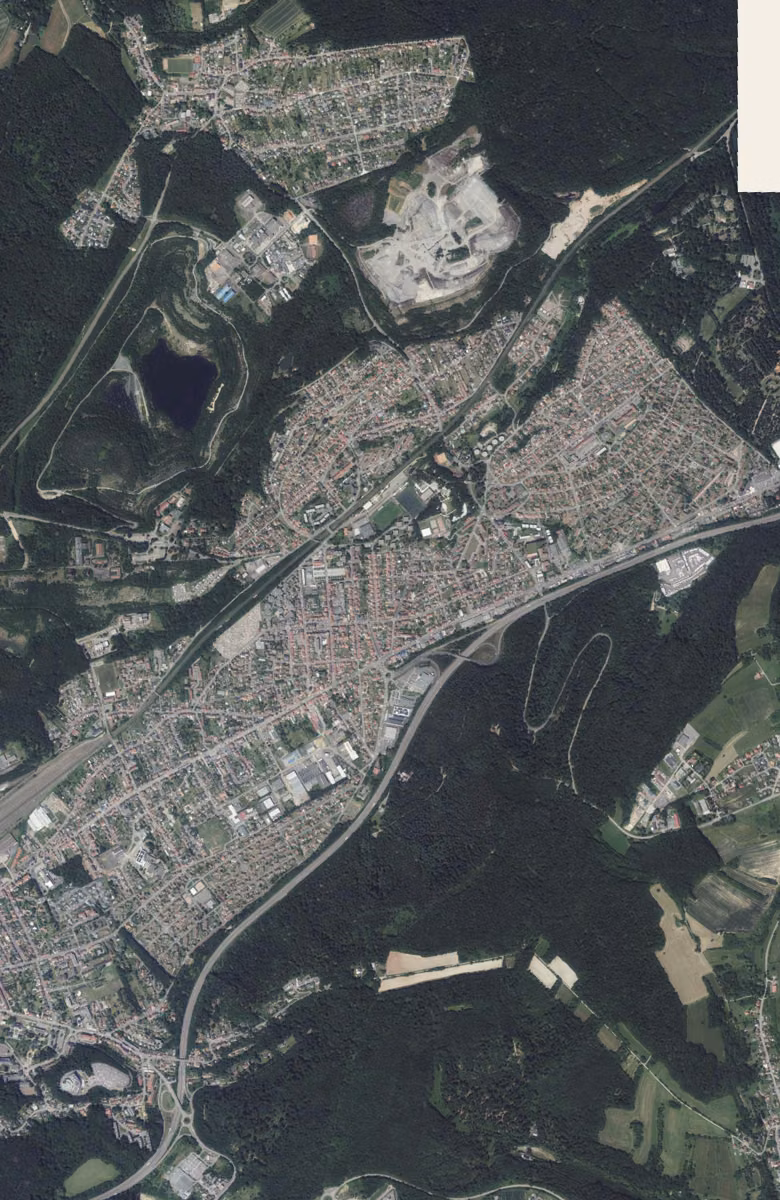 Stiring-Wendel aujourd'hui, le territoire vu du ciel