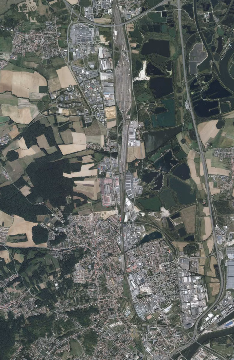 Woippy aujourd'hui, le territoire vu du ciel