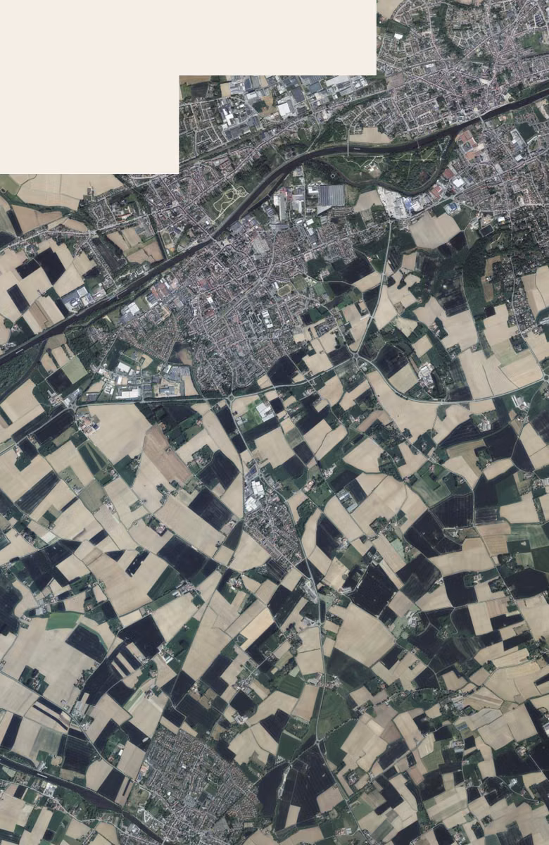 Comines aujourd'hui, le territoire vu du ciel