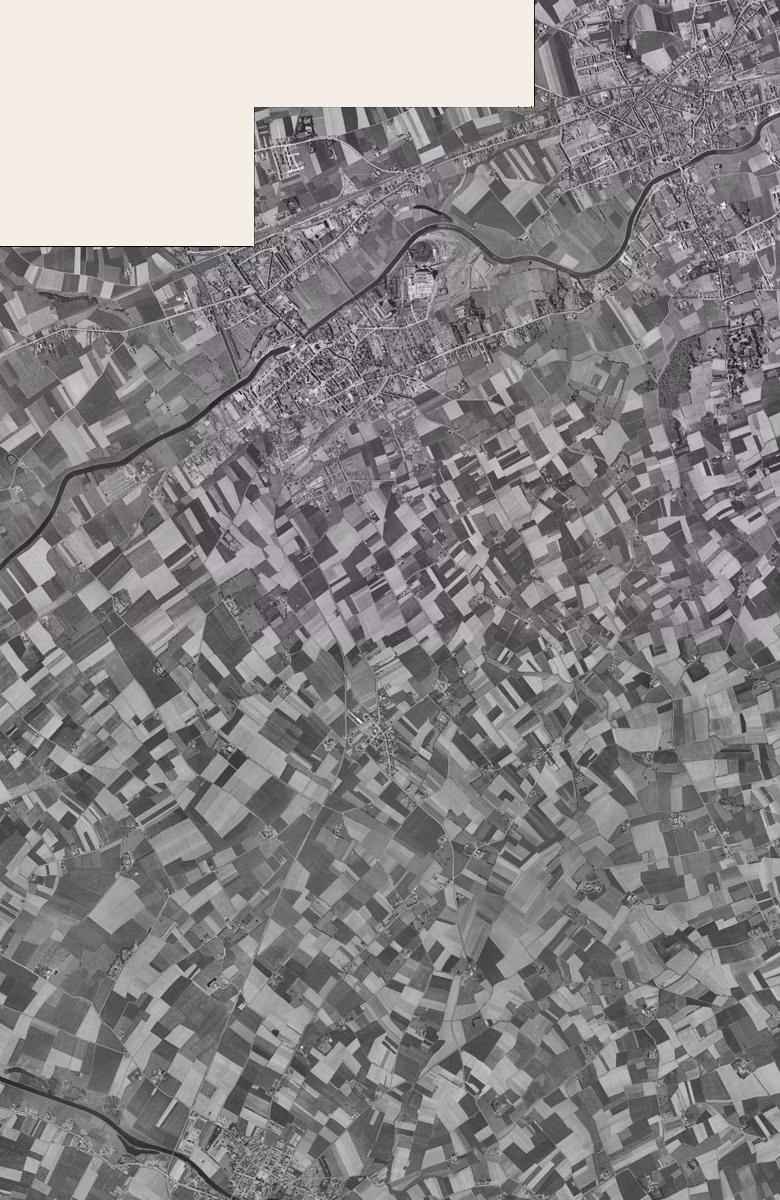 Comines en 1957, le territoire vu du ciel, au même cadrage