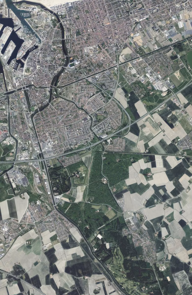 Coudekerque-Branche aujourd'hui, le territoire vu du ciel