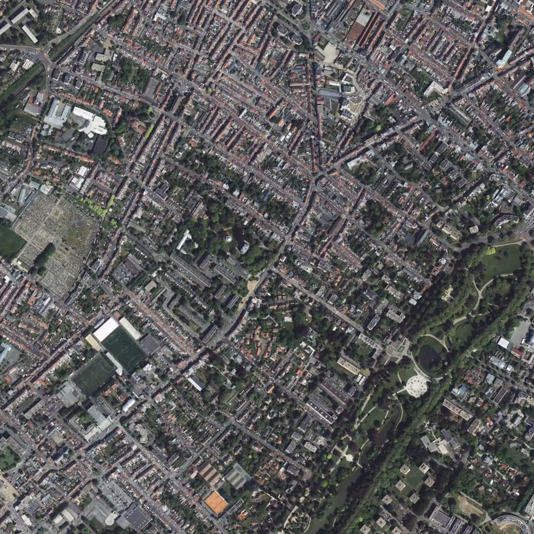 Croix aujourd'hui, le centre vu du ciel