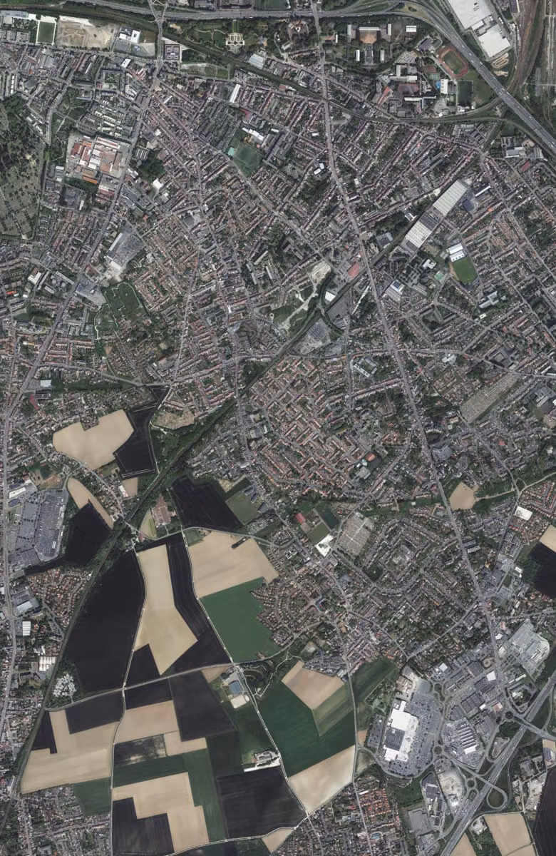Faches-Thumesnil aujourd'hui, le territoire vu du ciel