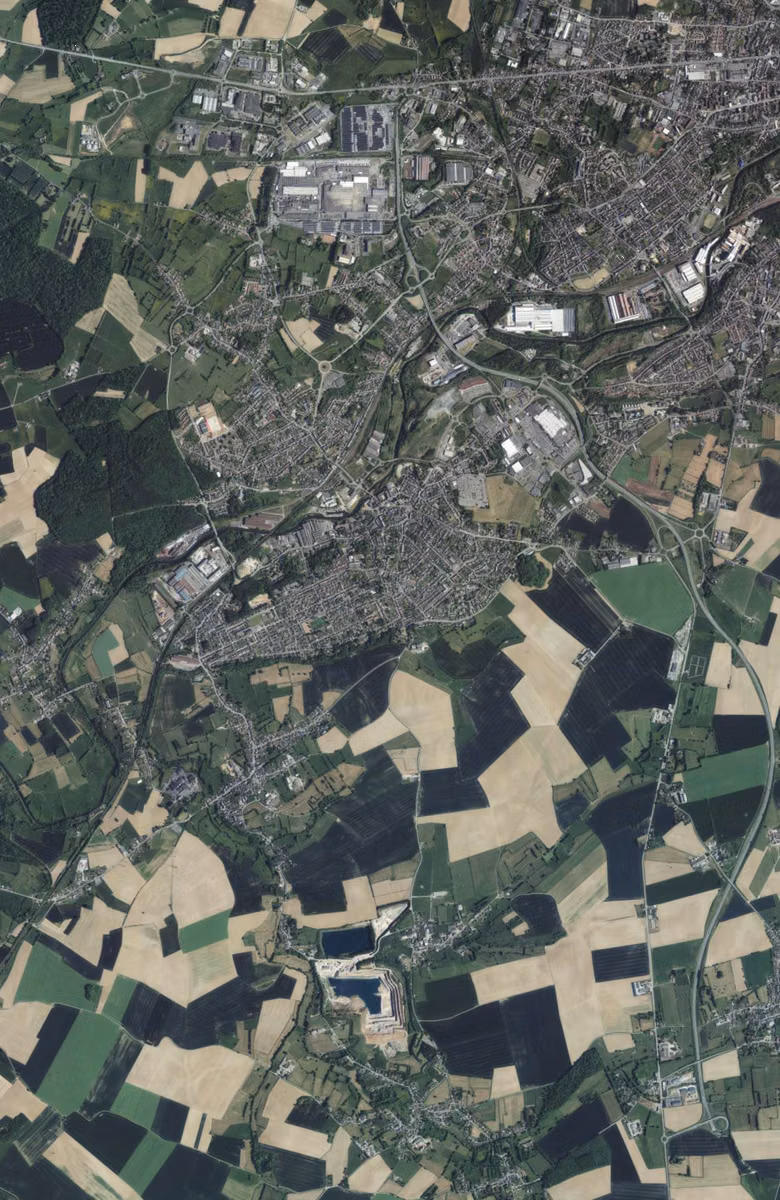 Hautmont aujourd'hui, le territoire vu du ciel