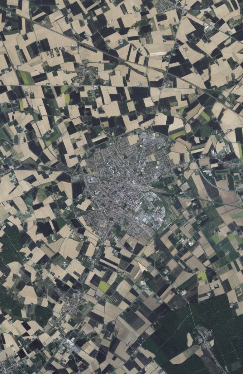 Hazebrouck aujourd'hui, le territoire vu du ciel