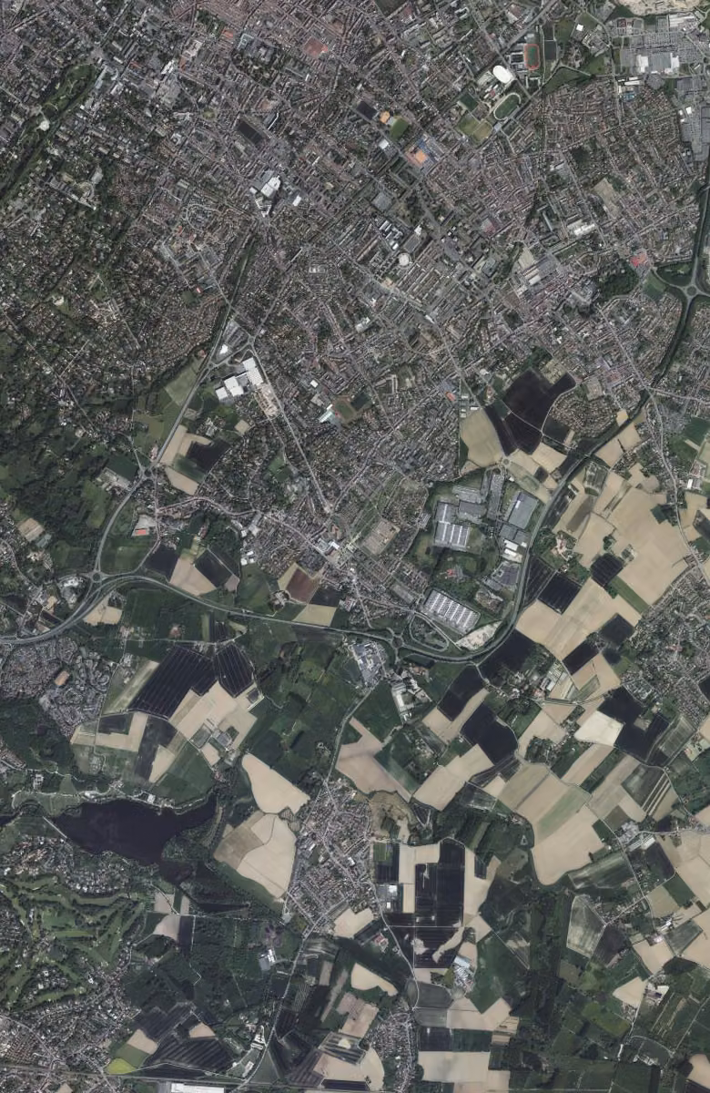 Hem aujourd'hui, le territoire vu du ciel