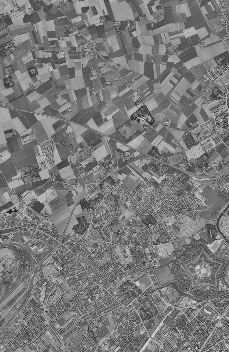 Lambersart en 1957, le territoire vu du ciel, au même cadrage