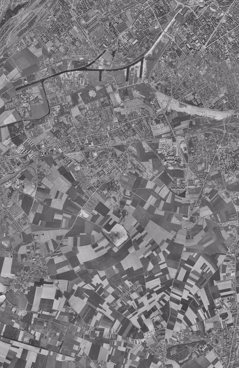 Loos en 1957, le territoire vu du ciel, au même cadrage
