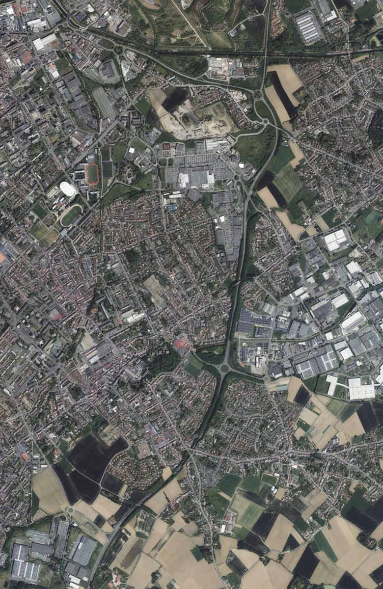 Lys-lez-Lannoy aujourd'hui, le territoire vu du ciel